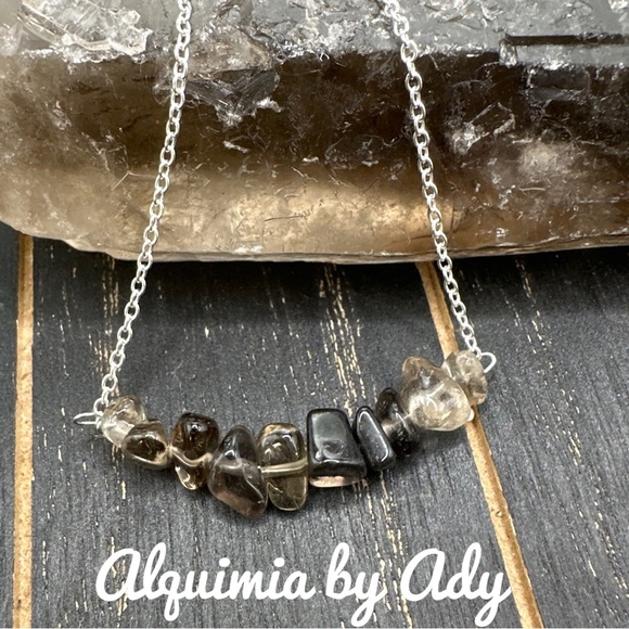 Alquimia Silver and Brown Necklace with Minimalist Design - Picture 1 of 1